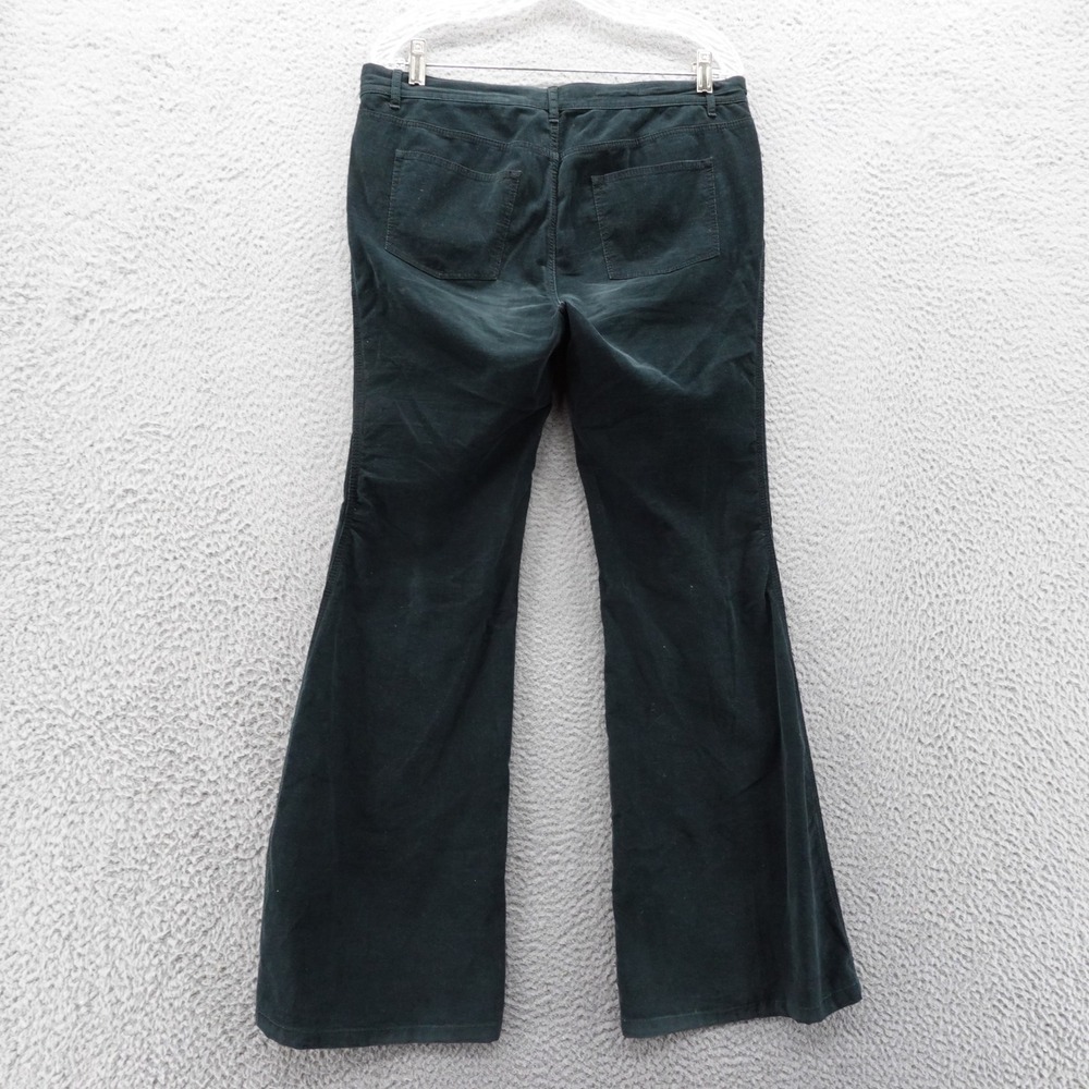 Lafayette 148 Corduroy Flare Pants Size 8 Green Women Soft Mid Rise Stretch - Picture 2 of 13